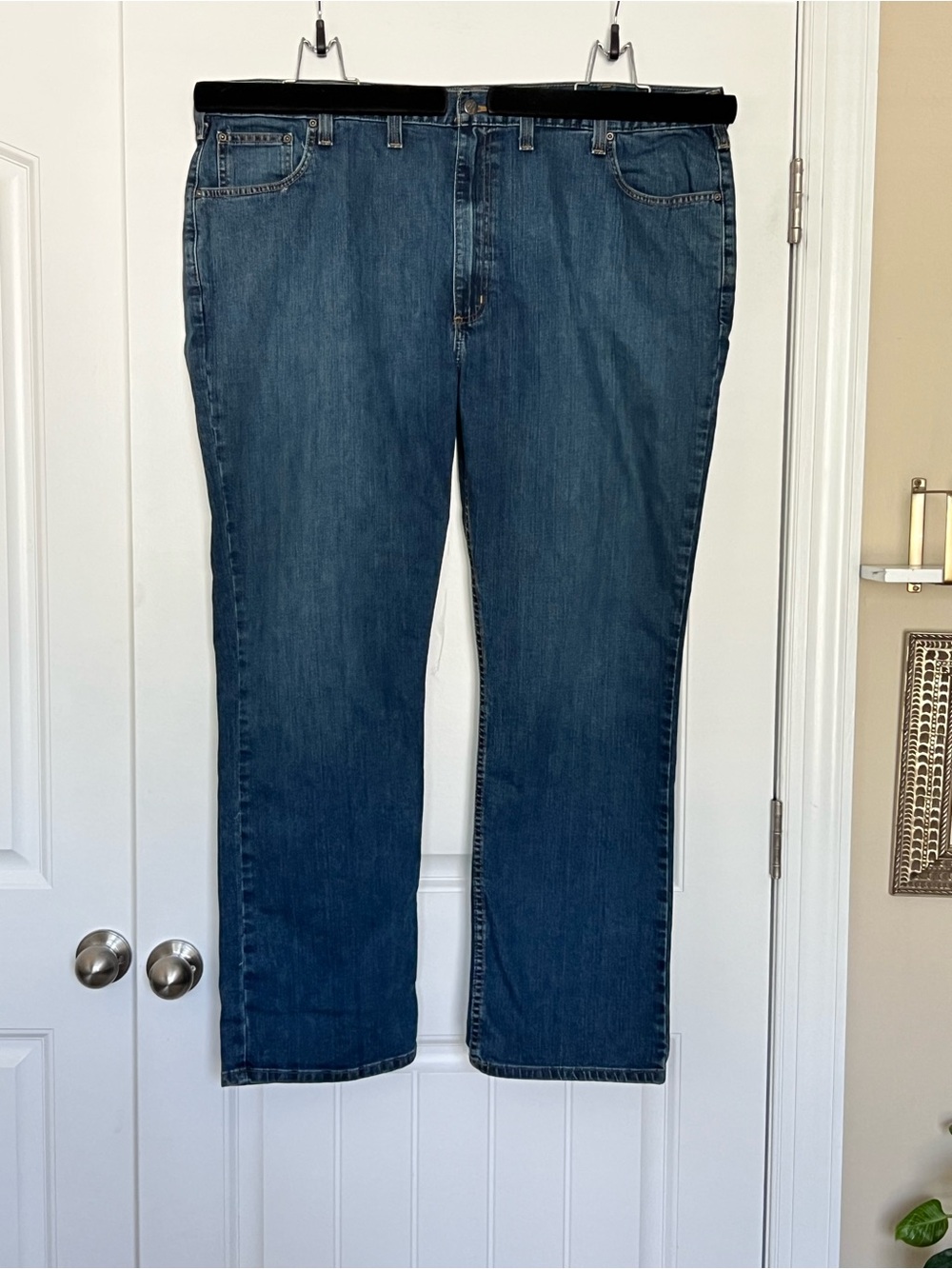 Carhartt Men's Relaxed Fit Rugged Flex Straight Leg Blue Jeans Size 46X32